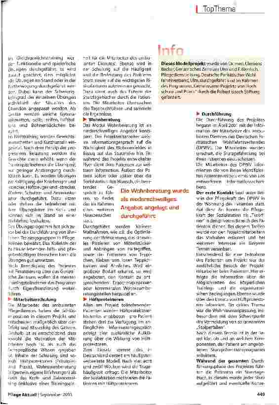 Vorschauseite 2: Mobilitätsverbesserung und Sturzprävention