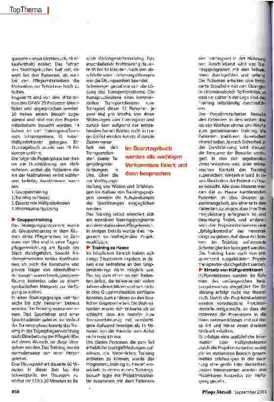 Vorschauseite 3: Mobilitätsverbesserung und Sturzprävention