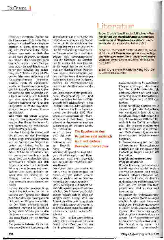 Vorschauseite 5: Mobilitätsverbesserung und Sturzprävention