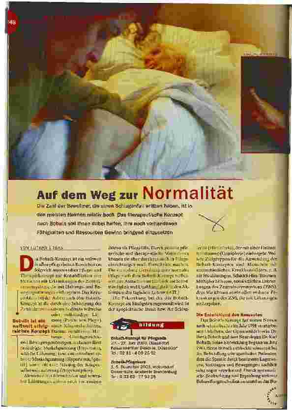 Vorschauseite 1: Auf dem Weg zur Normalität