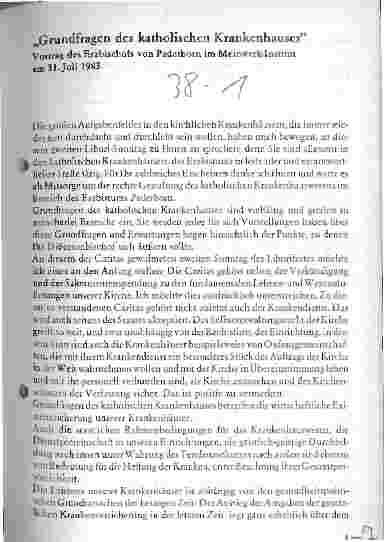 Vorschauseite 1: Grundfragen des katholischen Krankenhauses