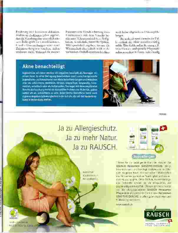 Vorschauseite 2: Pickel und Akne frustrieren Jungen und Mädchen