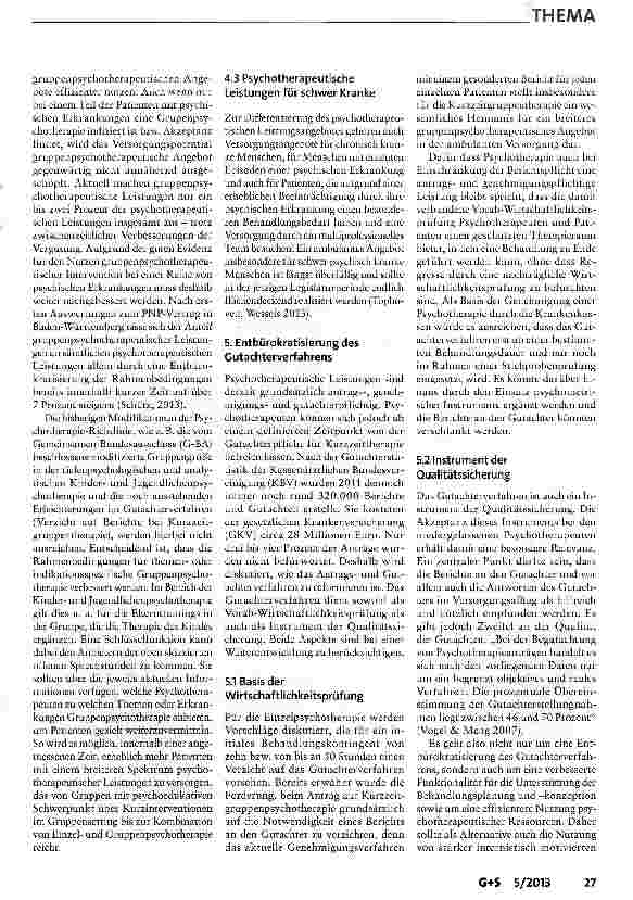Vorschauseite 4: Gute psychotherapeutische Versorgung - gesundheitspolitische Herausforderung für Schwarz-Rot