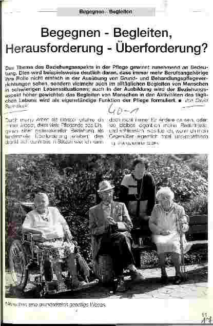 Vorschauseite 1: Begegnen - Begleiten, Herausforderung - Überforderung?