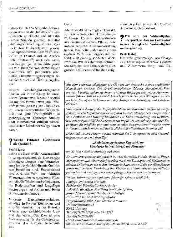 Vorschauseite 2: Interview: Qualität rationaler Phytopharmaka