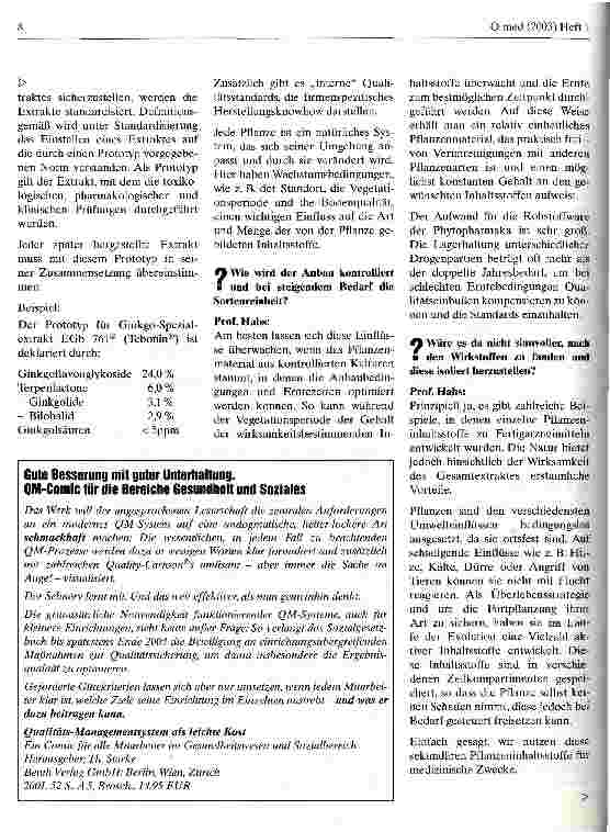 Vorschauseite 3: Interview: Qualität rationaler Phytopharmaka