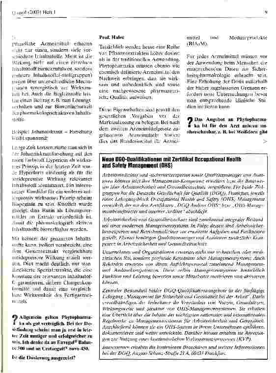 Vorschauseite 4: Interview: Qualität rationaler Phytopharmaka