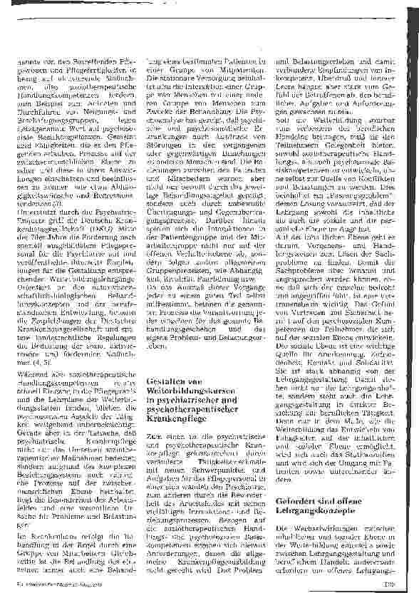 Vorschauseite 3: Die Weiterentwicklung Fachkrankenschwester/-pfleger für Psychiatrie Entwicklung und Perspektiven