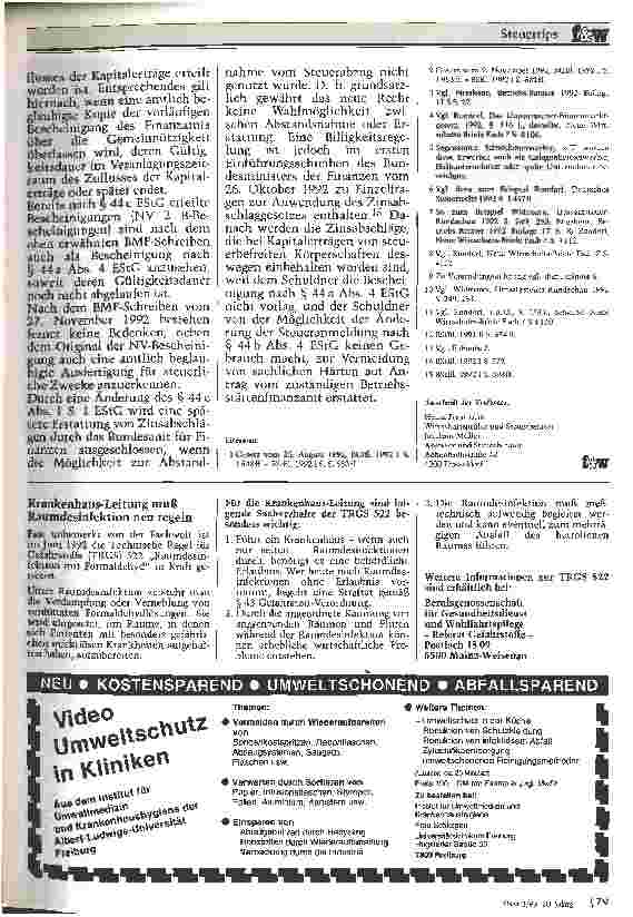 Vorschauseite 4: Umsatzsteuer-Binnenmarktgesetz und Zinsabschlaggesetz Steuertips