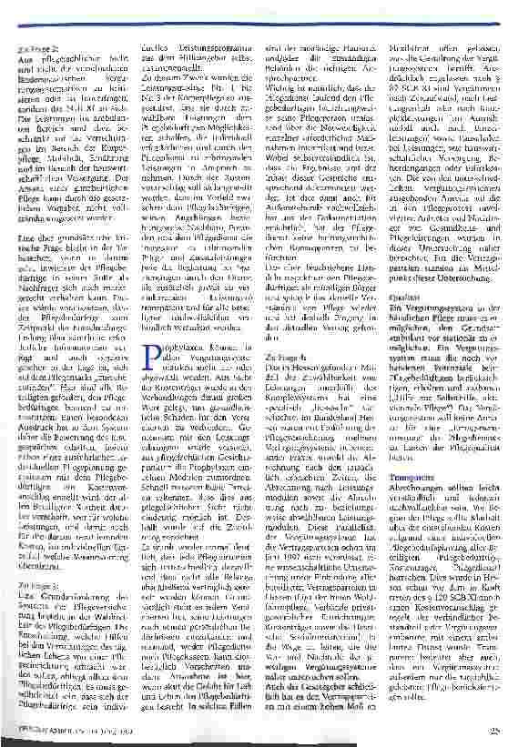 Vorschauseite 2: Ist die Zuwählbarkeit von Pflegeleistungen anzustreben? Vom Kasseler Modell zum so genannten Wiesbandener Konsens