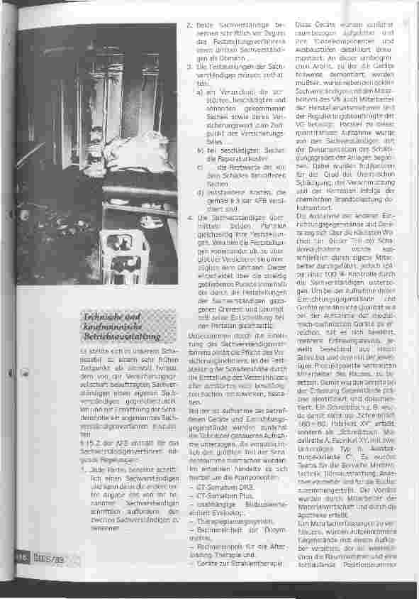 Vorschauseite 3: Penible Ermittlungen, bevor die Versicherung zahlt Kaufmännisch-versicherungstechnische Abwicklung nach einem Klinikbrand