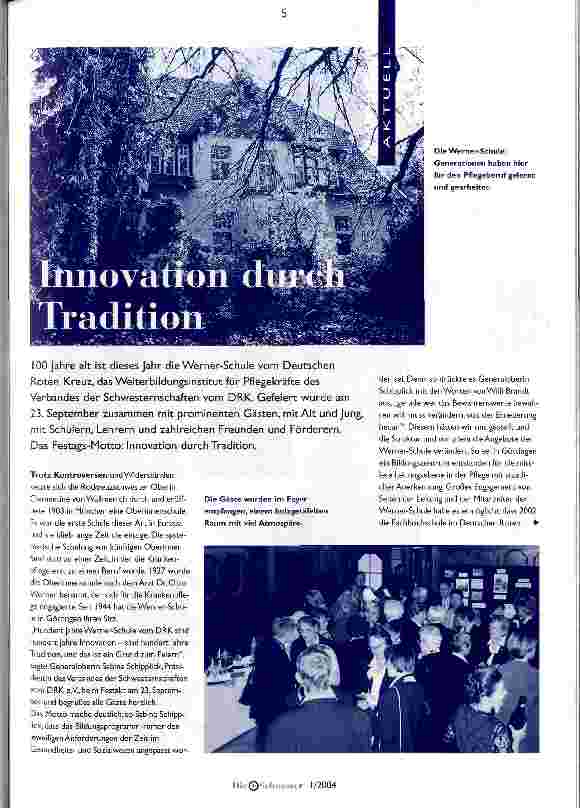 Vorschauseite 1: Innovation durch Tradition