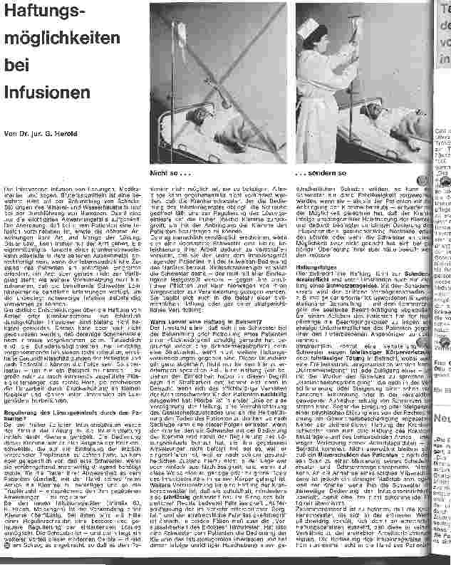 Vorschauseite 1: Haftungsmöglichkeiten bei Infusionen