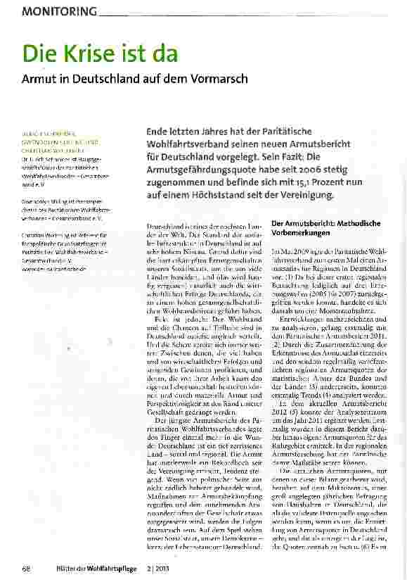 Vorschauseite 1: Die Krise ist da