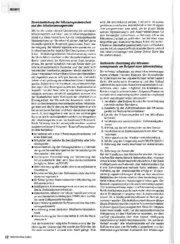 Vorschauseite 4: Infusionsmanagement