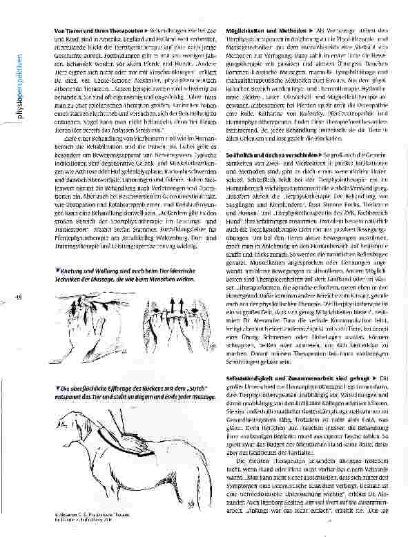 Vorschauseite 2: Physiotherapie für Tiere Wenn Lassie lahmt und Hasso humpelt