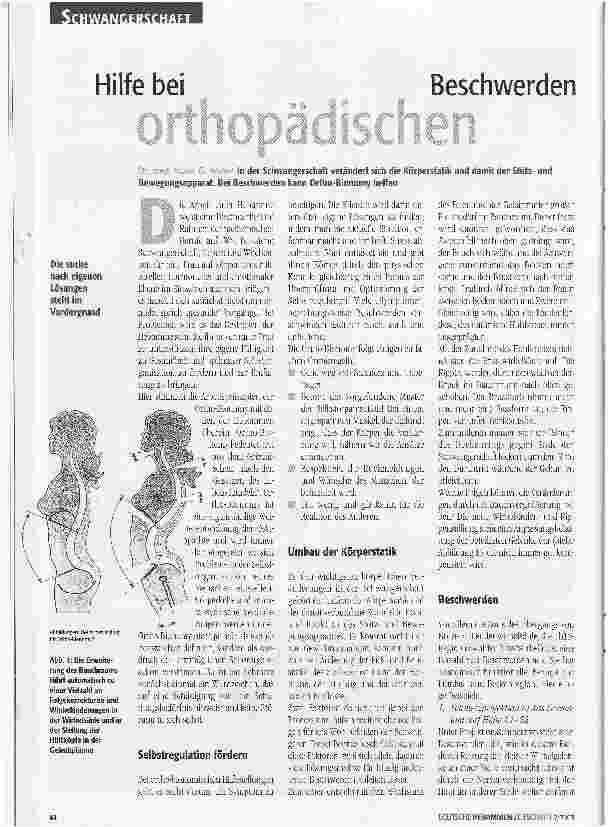 Vorschauseite 1: Hilfe bei orthopädischen Beschwerden