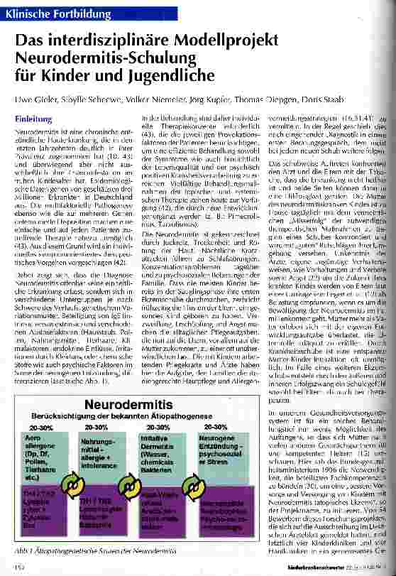 Vorschauseite 1: Das interdisziplinäre Modellprojekt Neurodermitis-Schulung für Kinder und Jugendliche