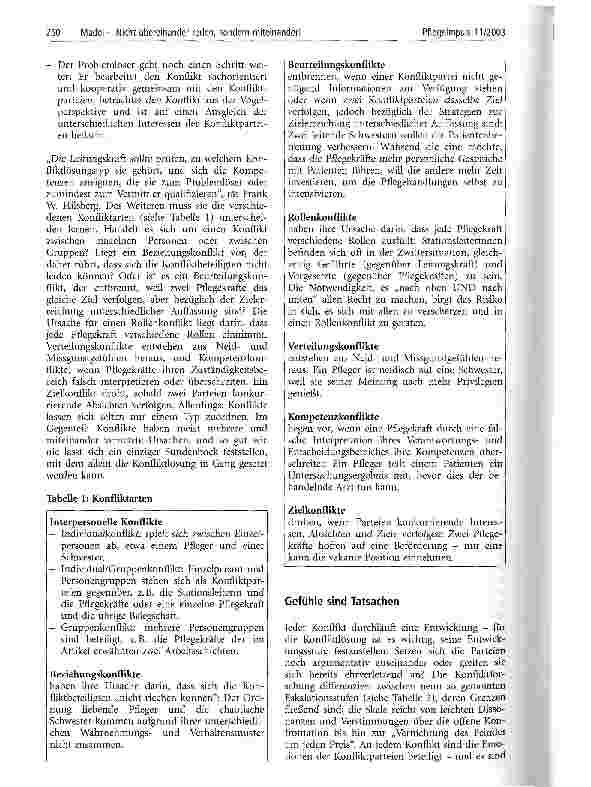 Vorschauseite 3: Nicht übereinander reden, sondern miteinander! Konfliktmanagement für Leitungskräfte in der Pflegepraxis