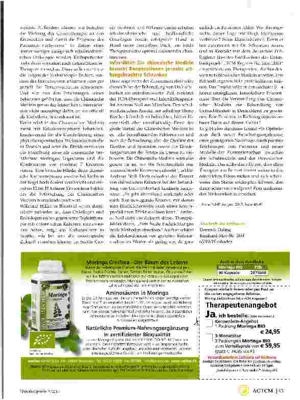 Vorschauseite 2: Wohin steuert die Chinesisch Medizin in Westeuropal