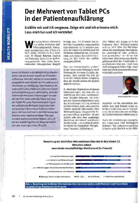 Vorschauseite 1: Der Mehrwert von Tablet PCs in der Patientenaufklärung