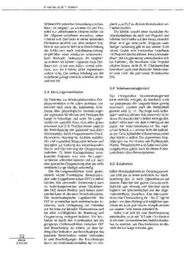 Vorschauseite 3: Spezielle Begleiterkrankungen - Anästhesie bei Ösophagusresektion