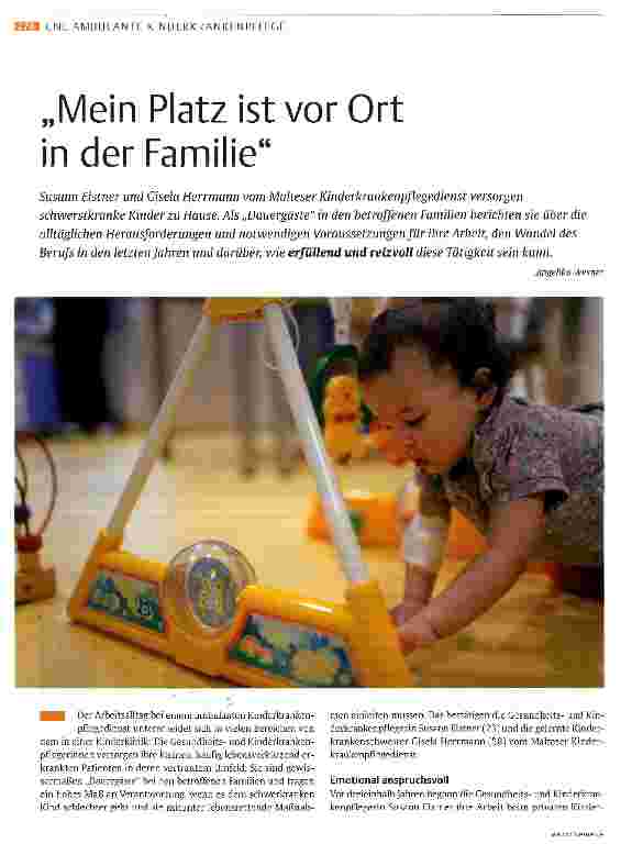Vorschauseite 1: „Mein Platz ist vor Ort in der Familie