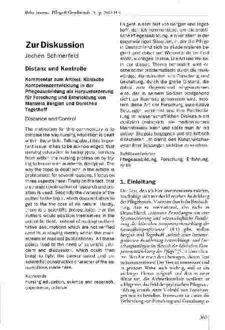 Vorschauseite 1: Distanz und Kontrolle
