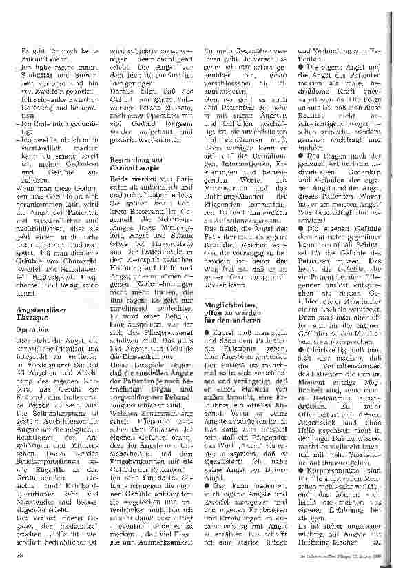 Vorschauseite 2: Die Angst der Patienten bei Krebs