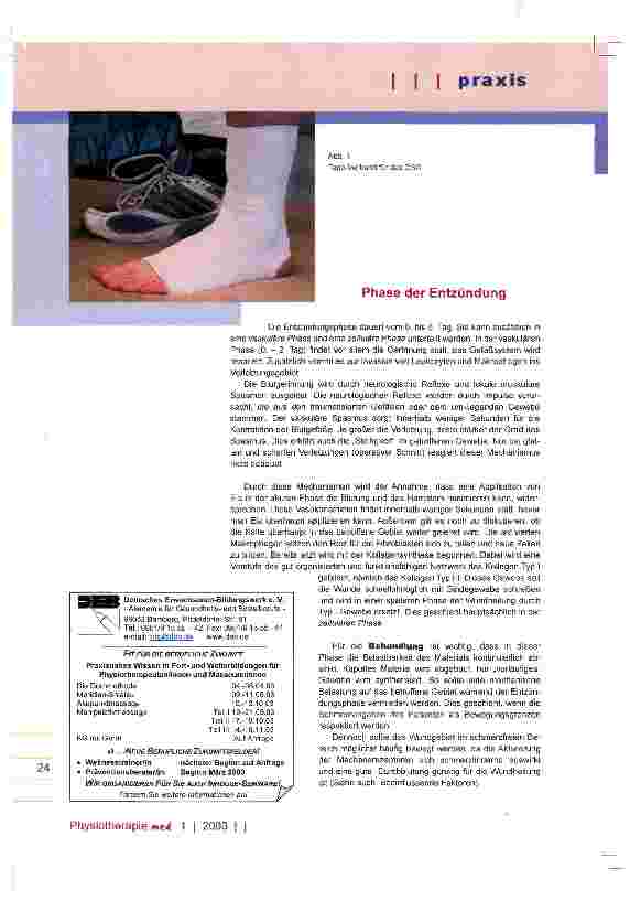 Vorschauseite 2: Wundheilungsphasen und ihre Bedeutung für die physiotherapeutische Behandlung