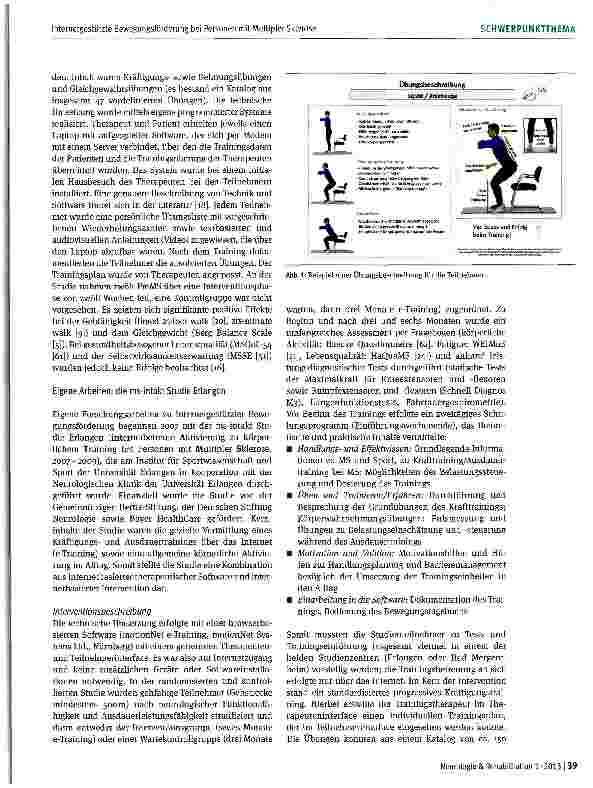 Vorschauseite 5: Internetgestützte Bewegungsförderung bei Personen mit Multipler Sklerose