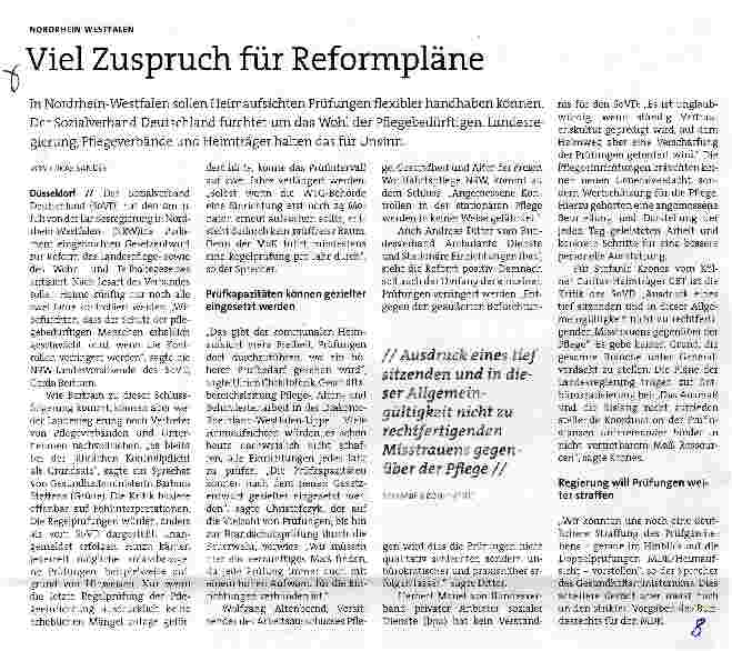 Vorschauseite 1: Viel Zuspruch für Reformpläne