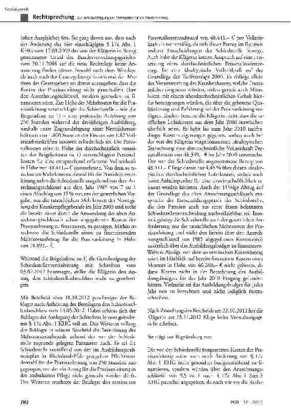 Vorschauseite 3: Zur Berücksichtigung der Mehrkosten für die Praxisanleitung