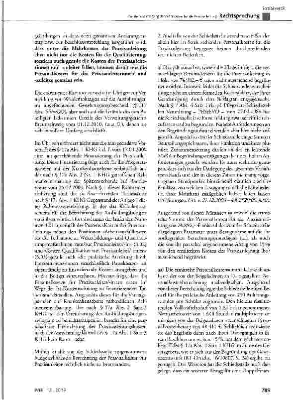 Vorschauseite 6: Zur Berücksichtigung der Mehrkosten für die Praxisanleitung