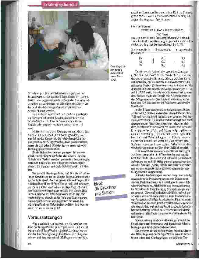 Vorschauseite 2: Die 5-Tage-Woche als praktikables Modell Ohne Einsatz von Hilfskräften geht es nicht