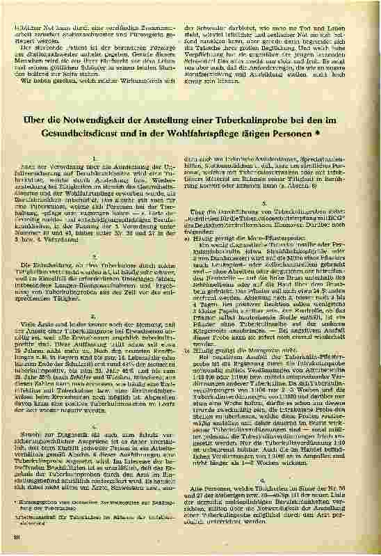Vorschauseite 2: Gedanken zur Neuordnung und Vertiefung der Krankenpflege und Ausbildung (Schluß)