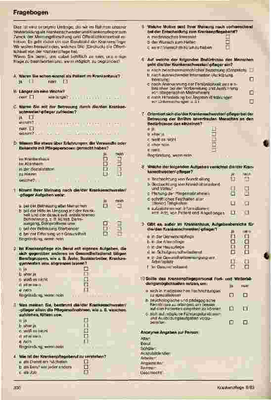 Vorschauseite 3: Öffentlichkeitsarbeit der Pflegedienstleitungen? Zusammenfassung der Ergebnisse einer Umfrage