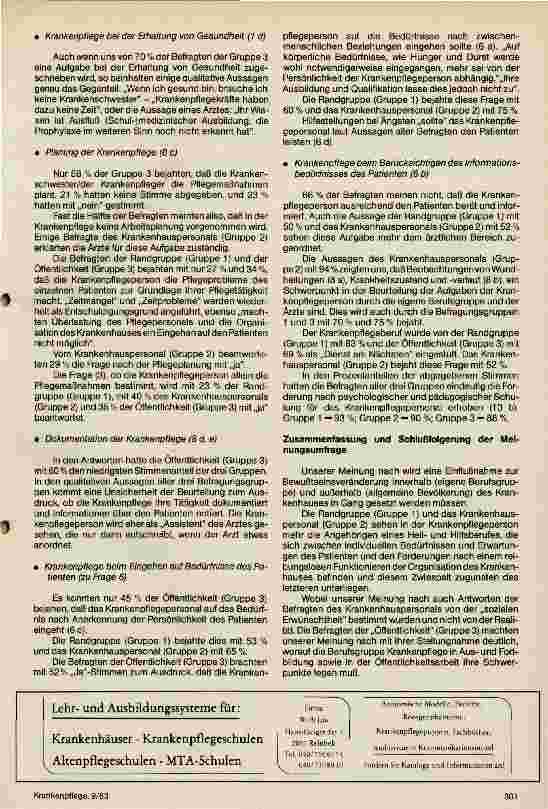 Vorschauseite 4: Öffentlichkeitsarbeit der Pflegedienstleitungen? Zusammenfassung der Ergebnisse einer Umfrage