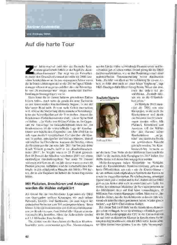 Vorschauseite 1: Auf die harte Tour