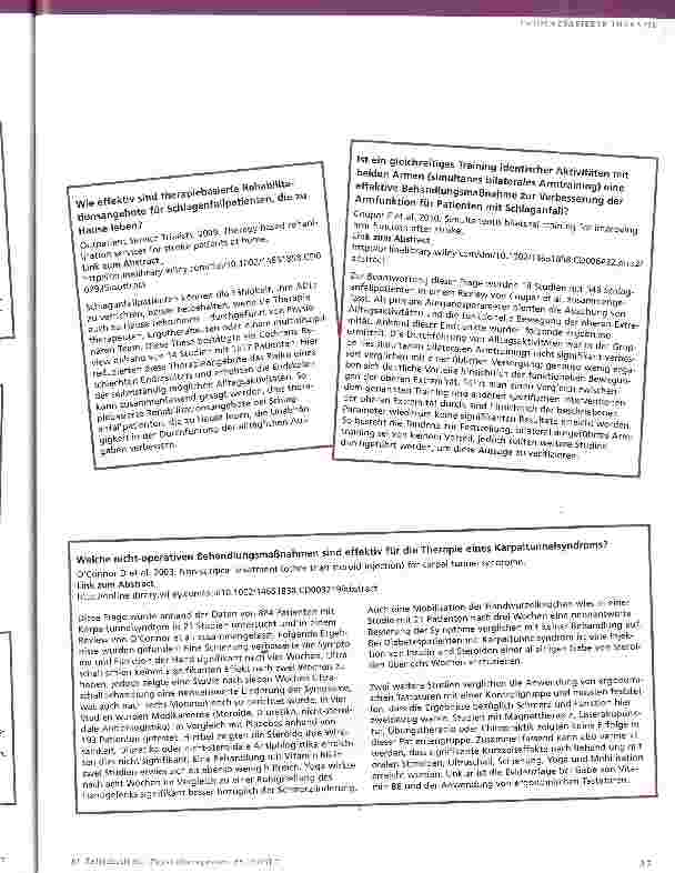 Vorschauseite 3: »Cochrane reloaded« Ausgewählte Reviews zu physiotherapeutischen Interventionen in deutscher Zusammenfassung aus dem Fachbereich Neurologie