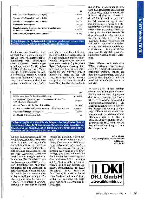 Vorschauseite 3: Erlösausgleiche im Krankenhaus
