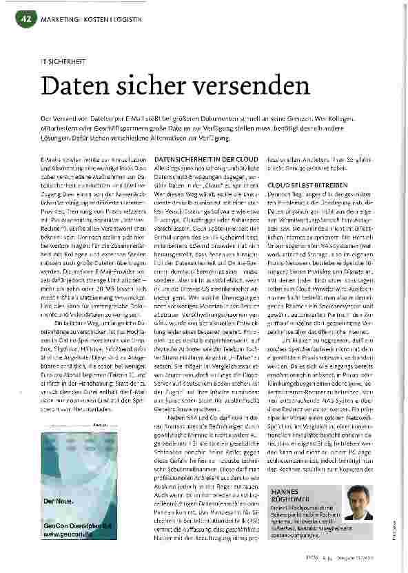 Vorschauseite 1: Daten sicher versenden