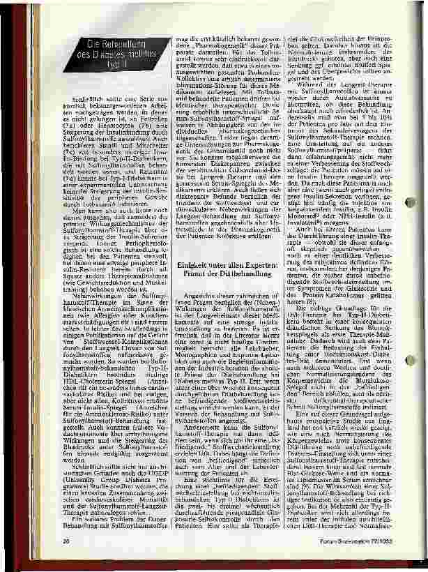 Vorschauseite 4: Die Behandlung des Diabetes mellitus Typ II