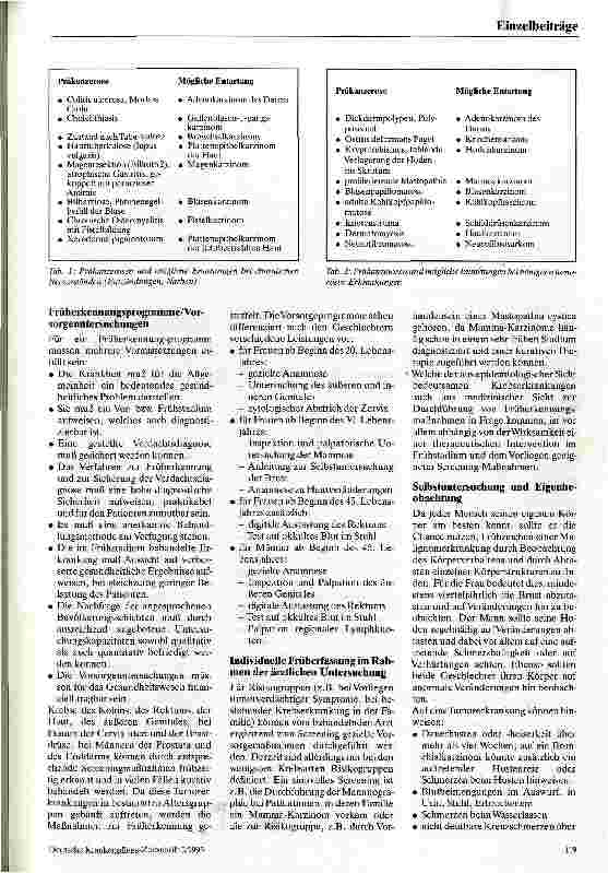 Vorschauseite 4: Die verschiedenen Präventionsbereiche des Gesundheitswesens Exemplarisch dargestellt am onkologischen Bereich
