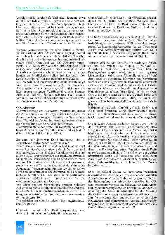 Vorschauseite 5: Verstehe deinen Narkose-Apparat (CME 9/03)