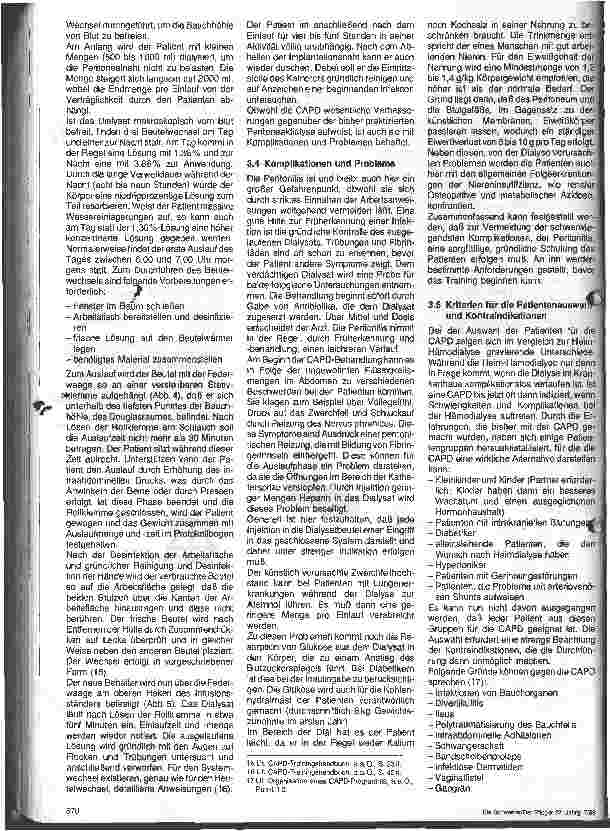 Vorschauseite 3: Die kontinuierliche ambulante Peritonealdialyse als Alternative zur Heimund Hämodialyse
