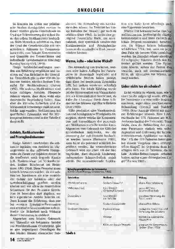 Vorschauseite 4: Wie ein Paravasat verhindert werden kann Verabreichen von Zytostatika