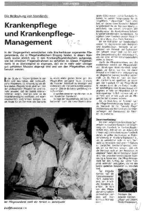 Vorschauseite 1: Krankenpflege und Krankenpflegemanagement Die Bedeutung von Standards