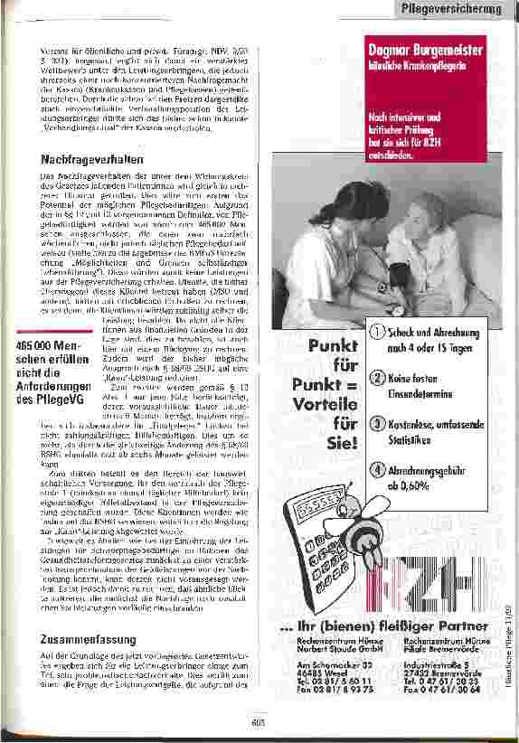 Vorschauseite 4: Was bringt das Pflege VG? Betriebswirtschaftliche Auswirkungen des Gesetzes zur sozialen Sicherung des Pflegerisikos