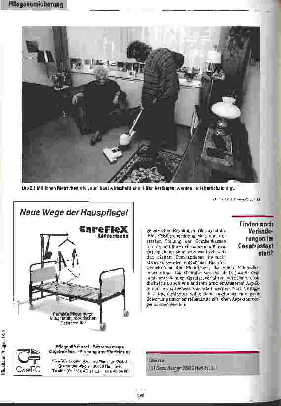 Vorschauseite 5: Was bringt das Pflege VG? Betriebswirtschaftliche Auswirkungen des Gesetzes zur sozialen Sicherung des Pflegerisikos